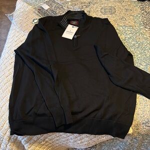 NWT, uNTUCKit, black men’s dress sweater